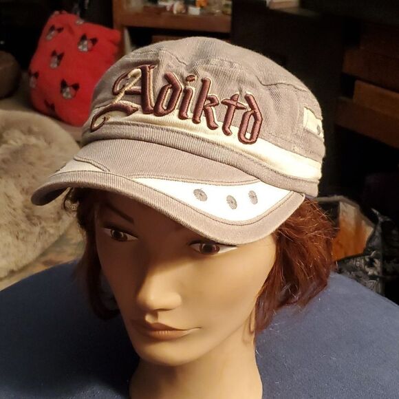 Adiktd Black Military Style Hat One Size women's - Picture 2 of 7